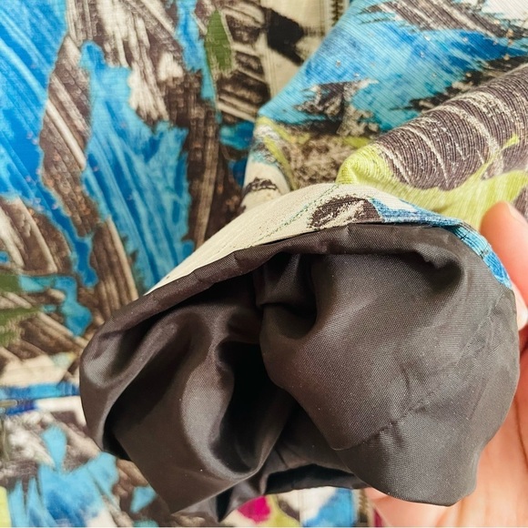 Chico’s woman blazer jacket size 3 Large full zip abstract 100% cotton - Picture 5 of 8